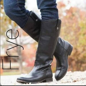 Frye Melissa Button Leather Riding Boot